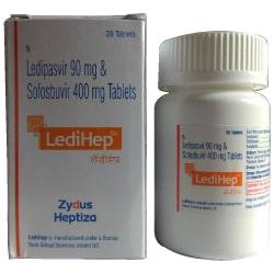 LediHep (Sofosbuvir 400mg + Ledipasvir 90mg) Tablets Price
